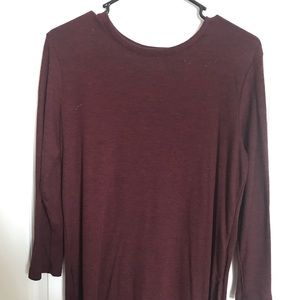 plain maroon shirt